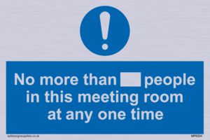 MP6254: No more than xxx people in this meeting room at any one time