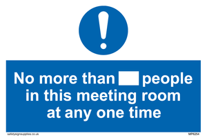 MP6254: No more than xxx people in this meeting room at any one time