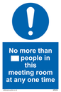 MP6254: No more than xxx people in this meeting room at any one time