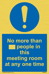 MP6254: No more than xxx people in this meeting room at any one time