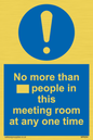 MP6254: No more than xxx people in this meeting room at any one time