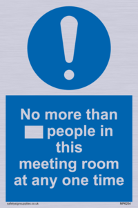 MP6254: No more than xxx people in this meeting room at any one time