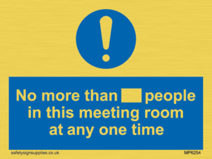 MP6254: No more than xxx people in this meeting room at any one time