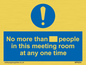 MP6254: No more than xxx people in this meeting room at any one time