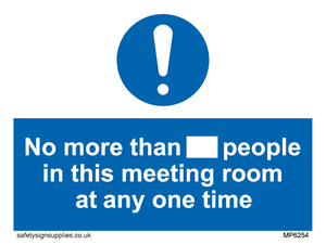 MP6254: No more than xxx people in this meeting room at any one time