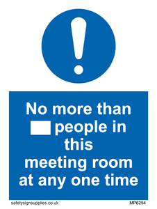 MP6254: No more than xxx people in this meeting room at any one time