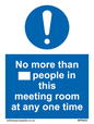 MP6254: No more than xxx people in this meeting room at any one time