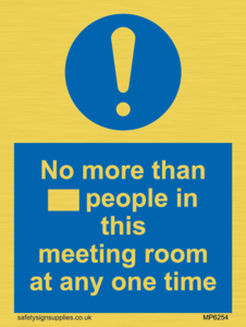 MP6254: No more than xxx people in this meeting room at any one time