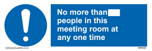 MP6254: No more than xxx people in this meeting room at any one time