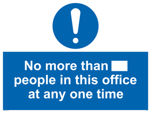 MP6255: No more than xxx people in this office at any one time