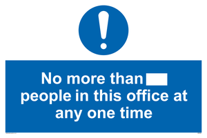 MP6255: No more than xxx people in this office at any one time