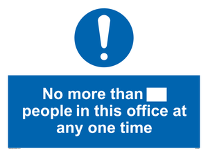 MP6255: No more than xxx people in this office at any one time