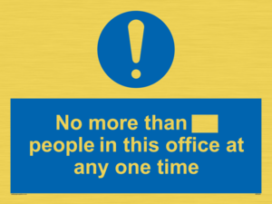 MP6255: No more than xxx people in this office at any one time