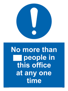 MP6255: No more than xxx people in this office at any one time