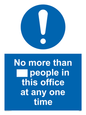 MP6255: No more than xxx people in this office at any one time