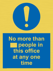 MP6255: No more than xxx people in this office at any one time