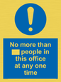 MP6255: No more than xxx people in this office at any one time