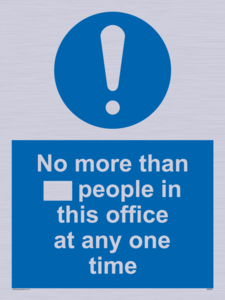 MP6255: No more than xxx people in this office at any one time