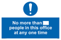 MP6255: No more than xxx people in this office at any one time