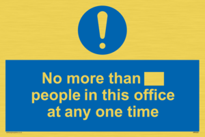 MP6255: No more than xxx people in this office at any one time