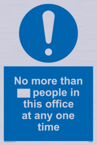 MP6255: No more than xxx people in this office at any one time