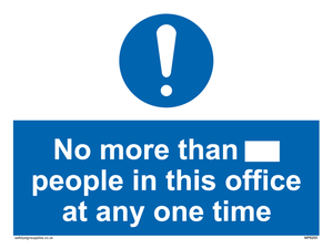 MP6255: No more than xxx people in this office at any one time