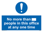 MP6255: No more than xxx people in this office at any one time