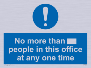 MP6255: No more than xxx people in this office at any one time