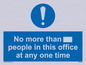 MP6255: No more than xxx people in this office at any one time