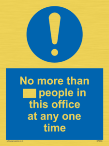 MP6255: No more than xxx people in this office at any one time