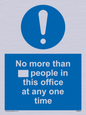 MP6255: No more than xxx people in this office at any one time