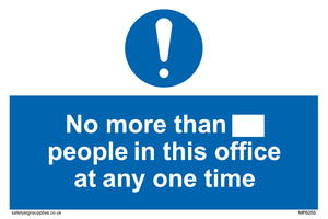 MP6255: No more than xxx people in this office at any one time