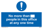MP6255: No more than xxx people in this office at any one time