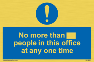 MP6255: No more than xxx people in this office at any one time