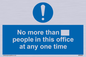 MP6255: No more than xxx people in this office at any one time