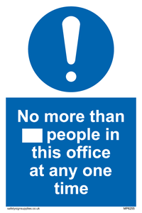 MP6255: No more than xxx people in this office at any one time