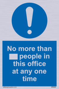 MP6255: No more than xxx people in this office at any one time