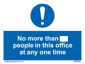 MP6255: No more than xxx people in this office at any one time