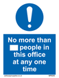 MP6255: No more than xxx people in this office at any one time