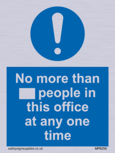 MP6255: No more than xxx people in this office at any one time