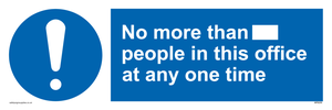 MP6255: No more than xxx people in this office at any one time