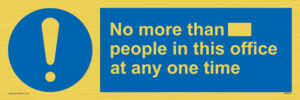 MP6255: No more than xxx people in this office at any one time