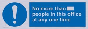 MP6255: No more than xxx people in this office at any one time