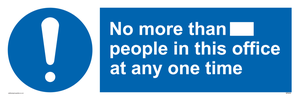 MP6255: No more than xxx people in this office at any one time