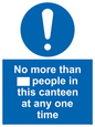 MP6256: No more than xxx people in this canteen at any one time