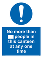 MP6256: No more than xxx people in this canteen at any one time
