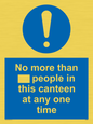 MP6256: No more than xxx people in this canteen at any one time