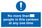 MP6256: No more than xxx people in this canteen at any one time
