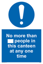 MP6256: No more than xxx people in this canteen at any one time