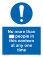 MP6256: No more than xxx people in this canteen at any one time